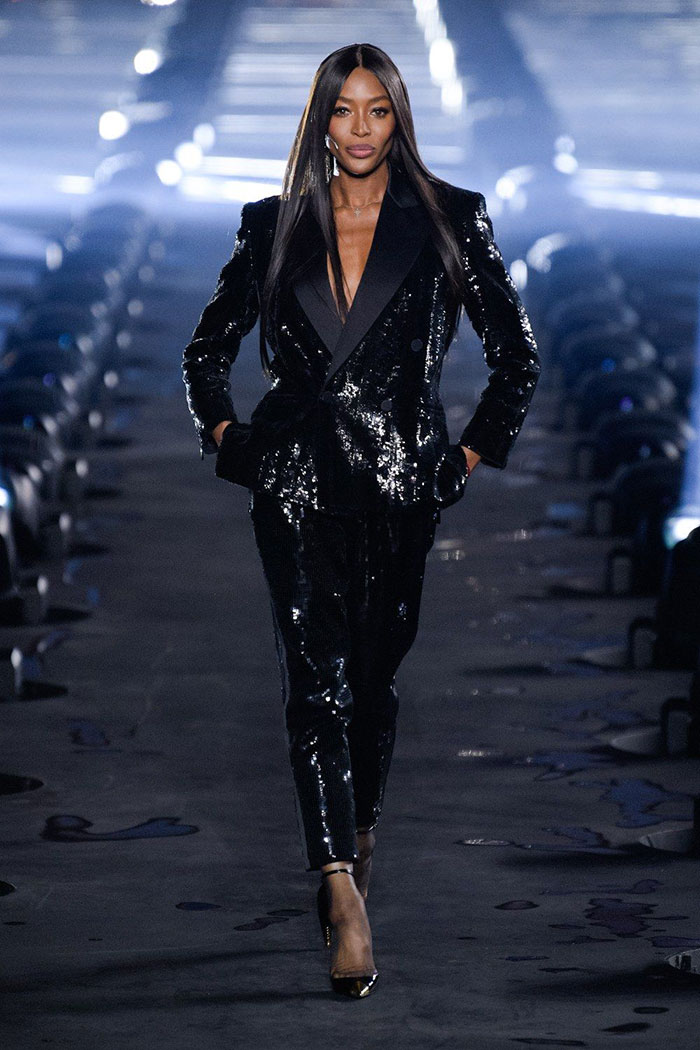 Naomi Campbell Saint Laurent Spring 2020